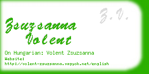 zsuzsanna volent business card